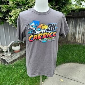 Blake Carrick #38 California USCA Midget T-shirt Sprint Car Nascar Grey Men's L
